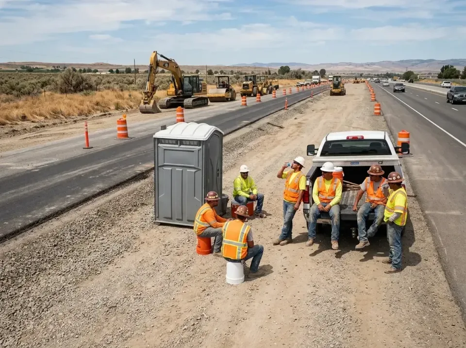 highway-road-construction-crew-007 — frequently asked questions, Porta Potty and Restroom Rentals in Meadow Lakes, AK